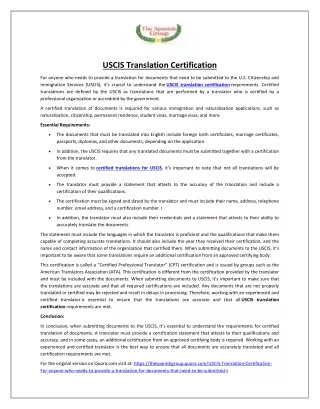 uscis translation certification