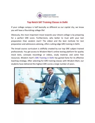 top notch sat training classes in delhi