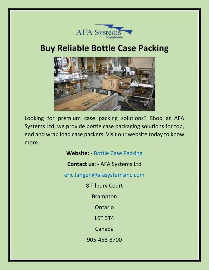 buy reliable bottle case packing