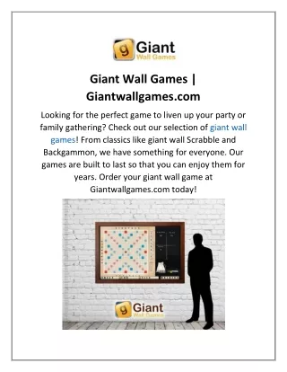 Giant Wall Games Giantwallgames.com