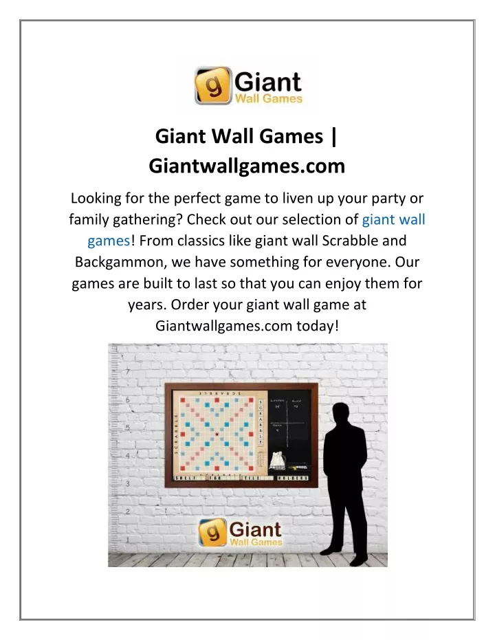 giant wall games giantwallgames com