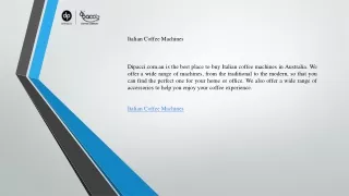 Italian Coffee Machines  Dipacci.com.au