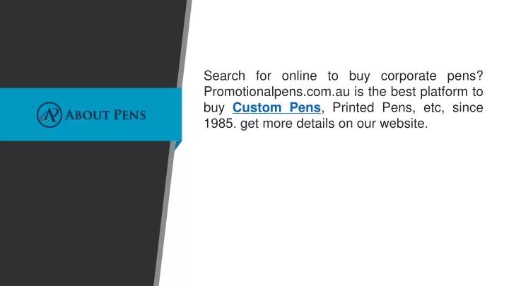 search for online to buy corporate pens