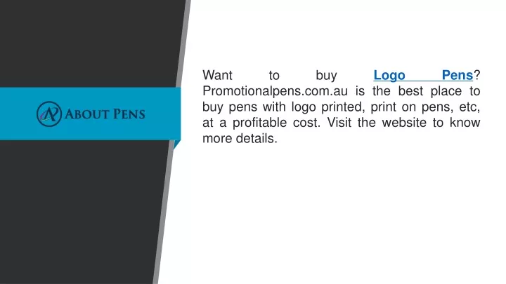 want to buy logo pens promotionalpens