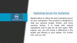 hydrating serum for eyelashes