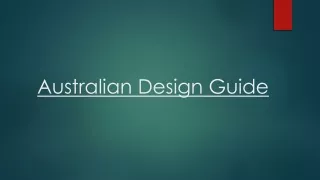 australian design guide