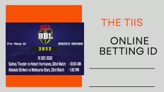 the tiis online betting id