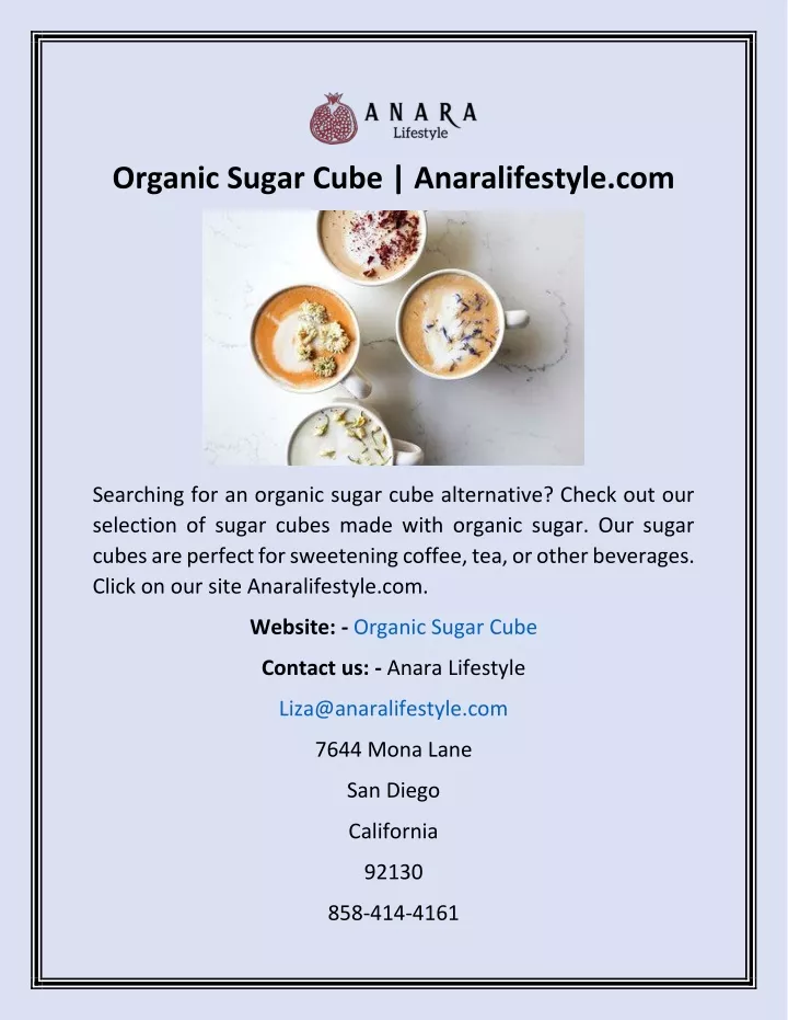 organic sugar cube anaralifestyle com