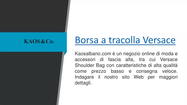 borsa a tracolla versace