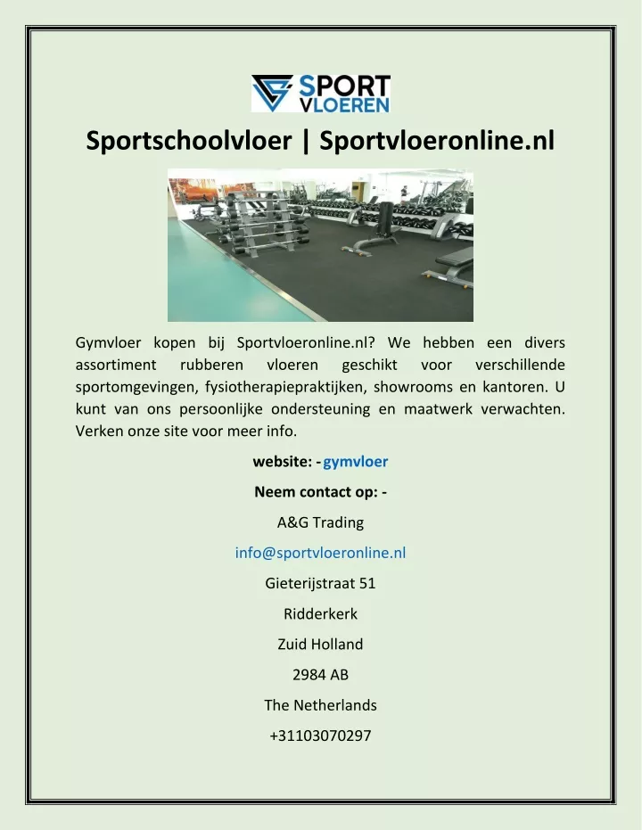 sportschoolvloer sportvloeronline nl