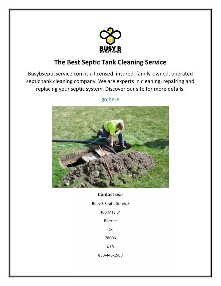 the best septic tank cleaning service