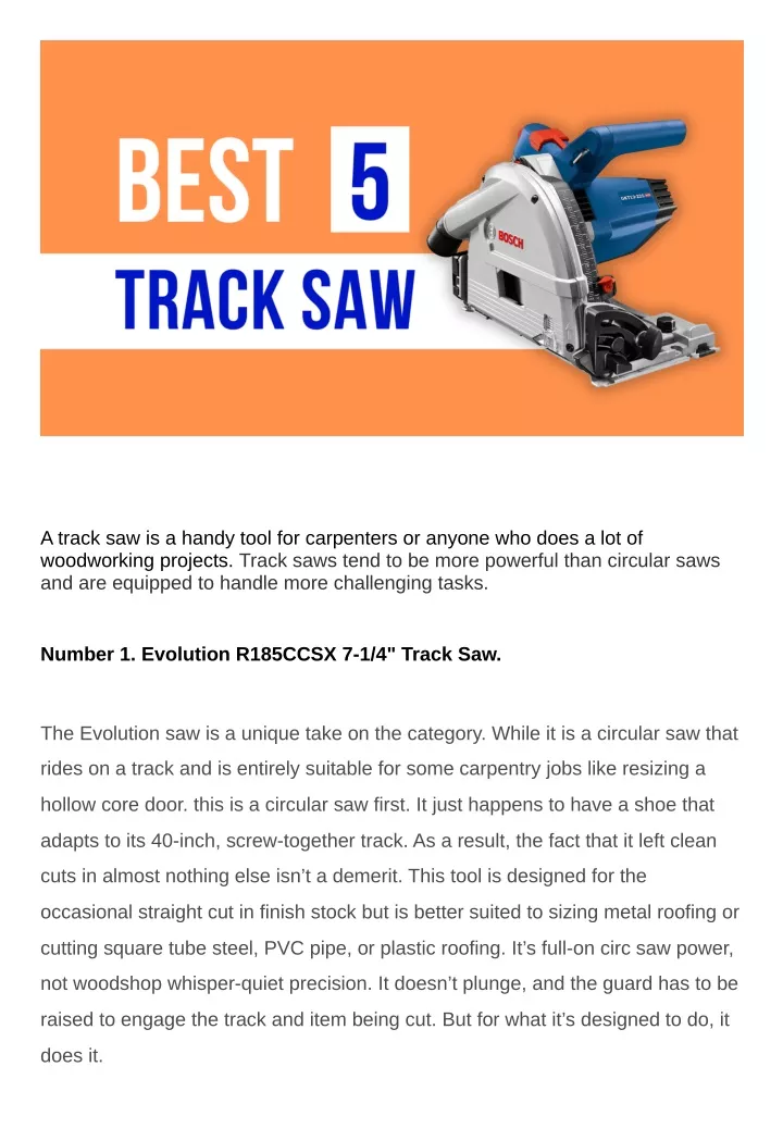 a track saw is a handy tool for carpenters