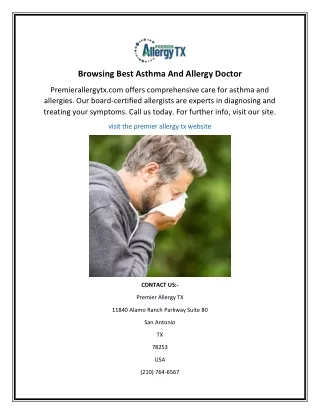 Browsing Best Asthma And Allergy Doctor