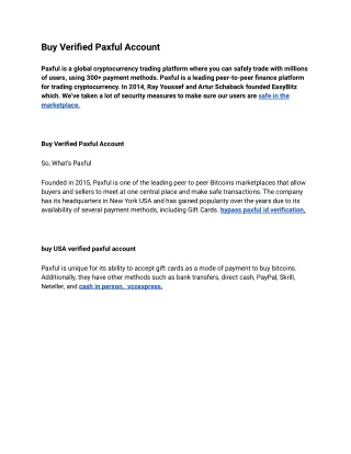 Buy Verified Paxful Account
