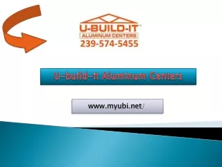 U-build-it Aluminum Centers