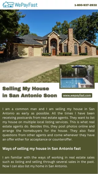 Selling My House in San Antonio Soon