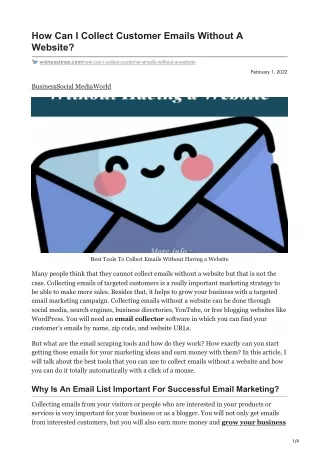 how can i collect customer emails without