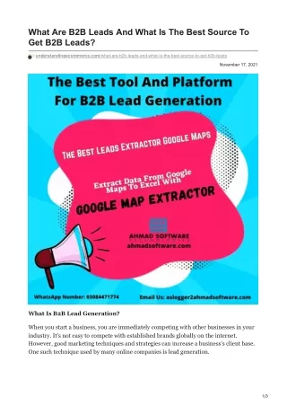 what are b2b leads and what is the best source