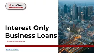 Interest Only Business Loan
