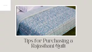 Tips for purchasing Rajasthani Quilt