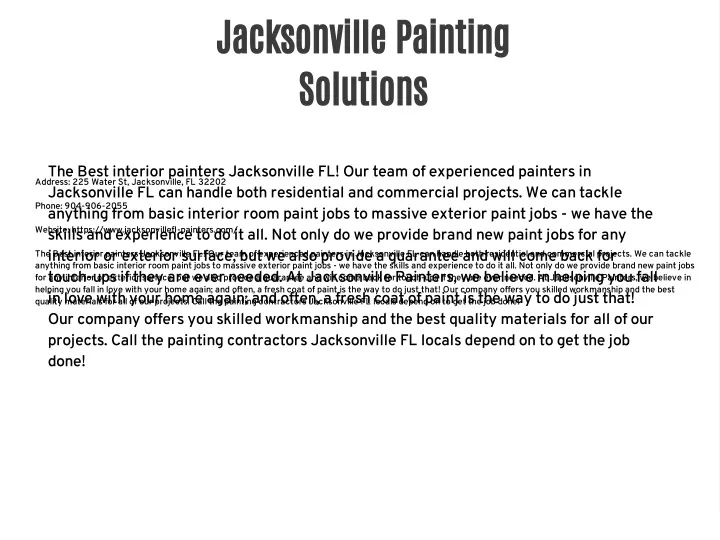 jacksonville painting solutions