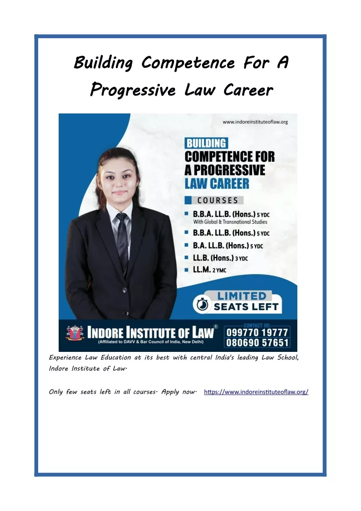 building competence for a progressive law career