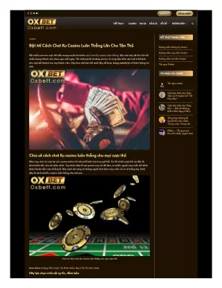Bật Mí Cách Chơi Ku Casino Luôn Thắng Lớn Cho Tân Thủ