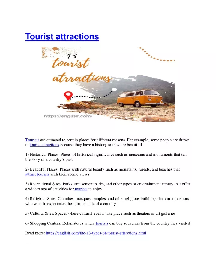 tourist attractions