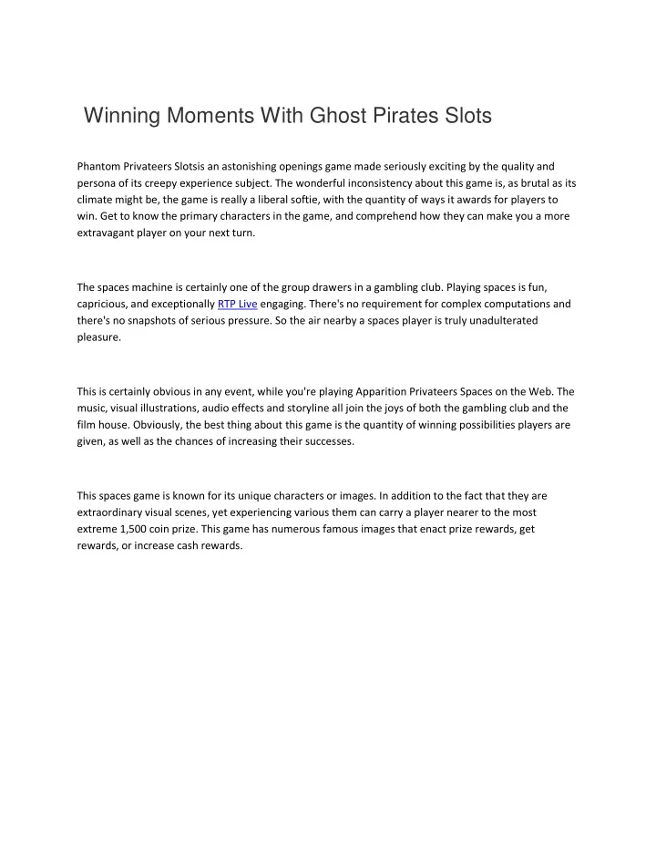 winning moments with ghost pirates slots