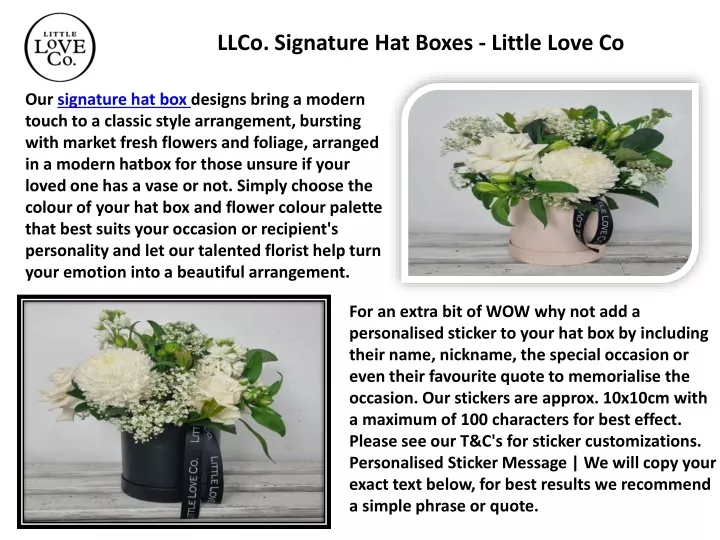 llco signature hat boxes little love co