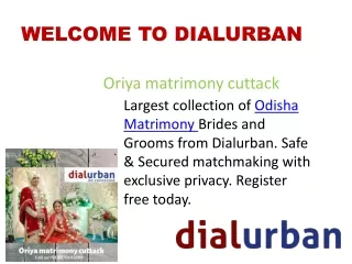 welcome to dialurban
