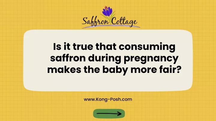 is it true that consuming saffron during