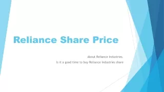 reliance share price