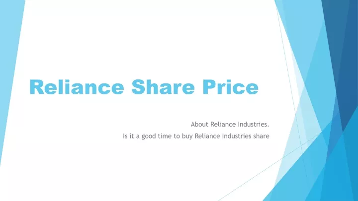 reliance share price