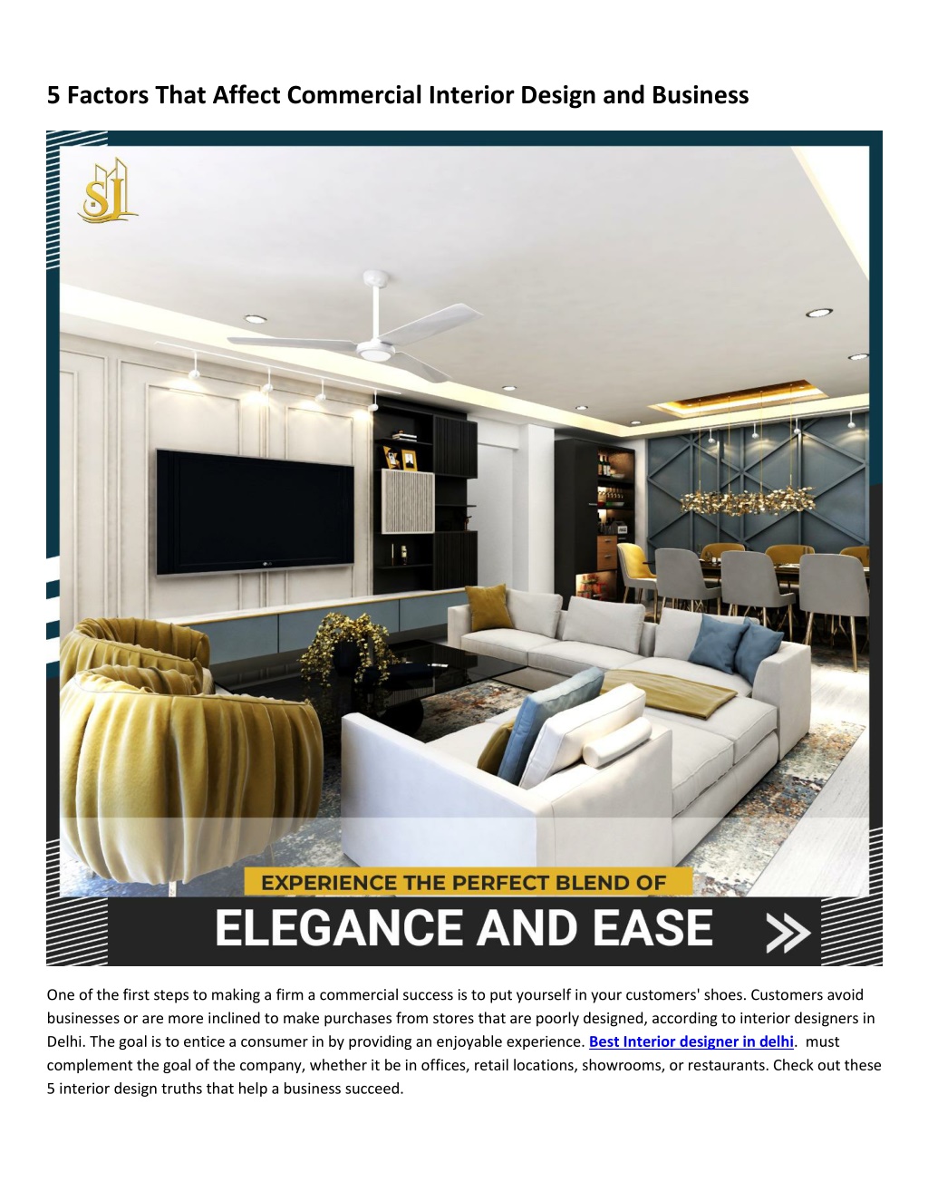 PPT - 5 Factors That Affect Commercial Interior Design and Business ...