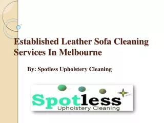 Get Reliable Leather Sofa Cleaning Services In Melbourne