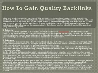 how to gain quality backlinks