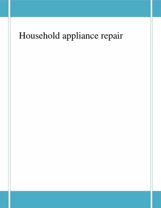 How find Household appliance repair