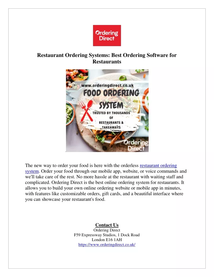 restaurant ordering systems best ordering