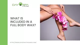 What is included in a full body wax