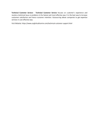 technical customer service technical customer