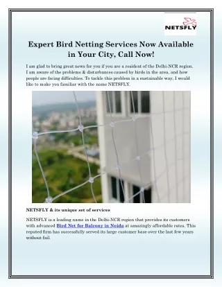 expert bird netting services now available