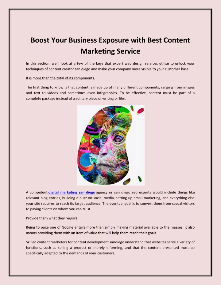 boost your business exposure with best content