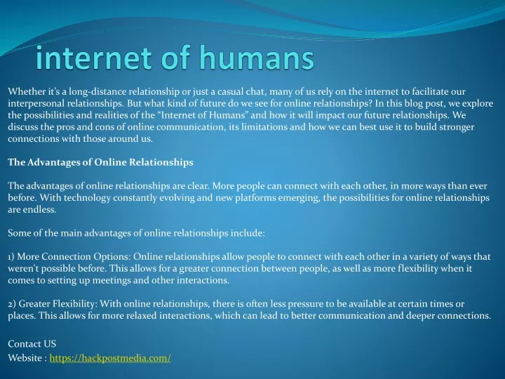 internet of humans