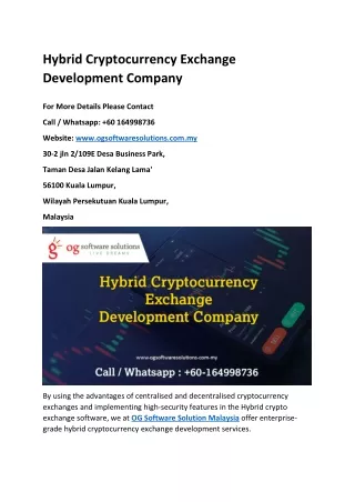 hybrid cryptocurrency exchange development company