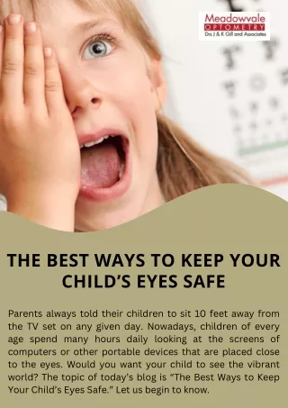 the best ways to keep your child s eyes safe