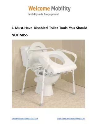 4 Must-Have Disabled Toilet Tools You Should NOT MISS
