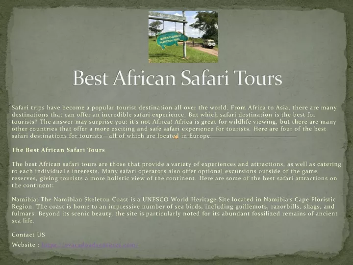 best african safari tours