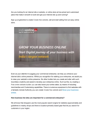 Grow Your Business Online with Indiaonline