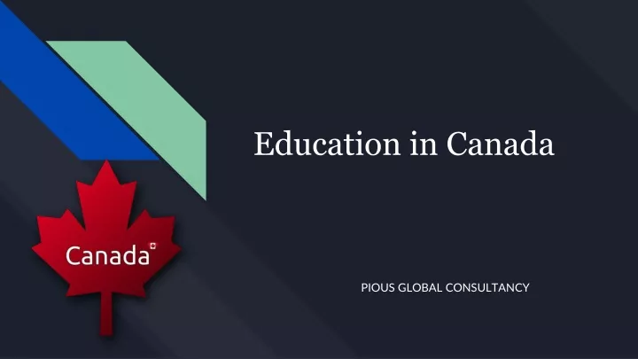 education in canada ppt
